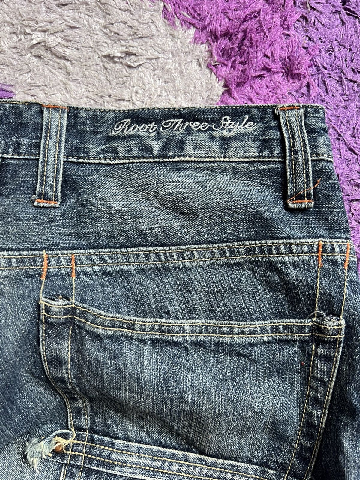 If Six Was Nine × Japanese Brand × Vintage Root Three Style Flare Denim Jeans Size US 32 / EU 48 - 8 Thumbnail