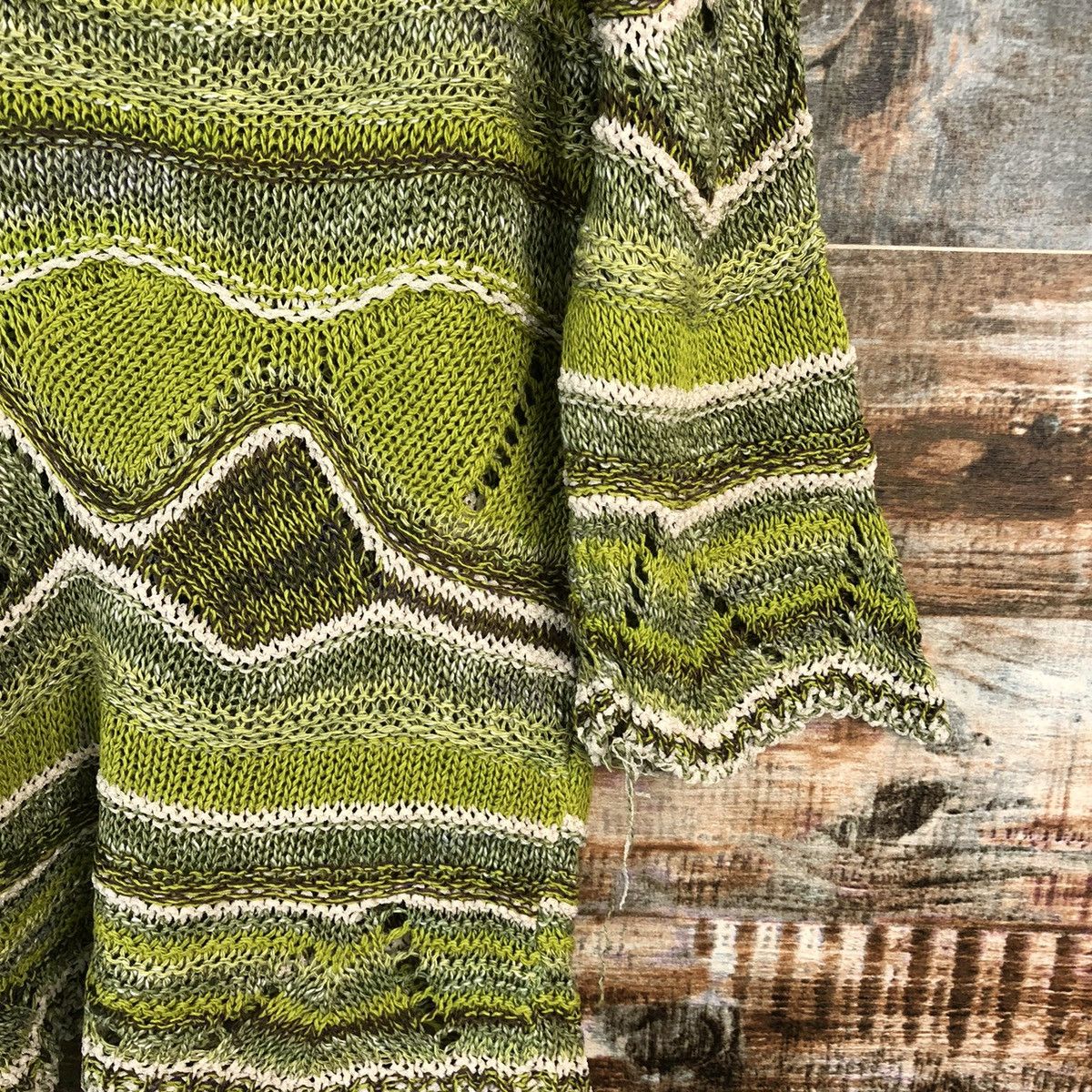 Homespun Knitwear × Japanese Brand DL Japan Art style vintage Green Knitwear #C524 Size S / US 4 / IT 40 - 16 Thumbnail