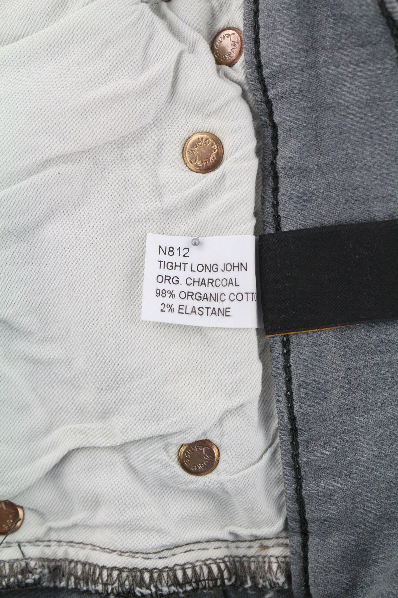 Nudie Jeans TIGHT LONG JOHN W30/L32 Slim Charcoal Jeans 80684 Size US 30 / EU 46 - 7 Thumbnail