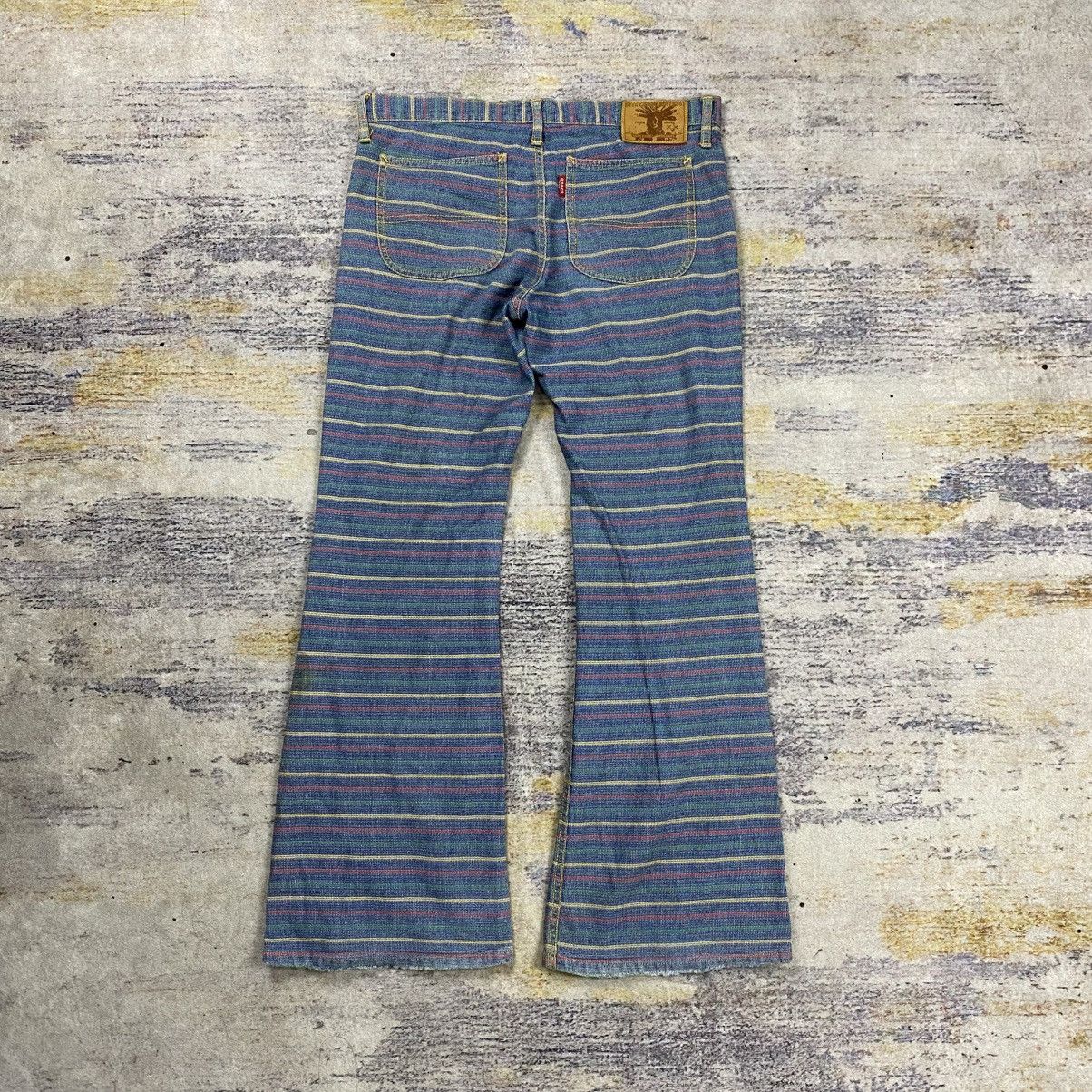 Japanese Brand Ozone community stripe flared pants Size US 31 - 2 Thumbnail