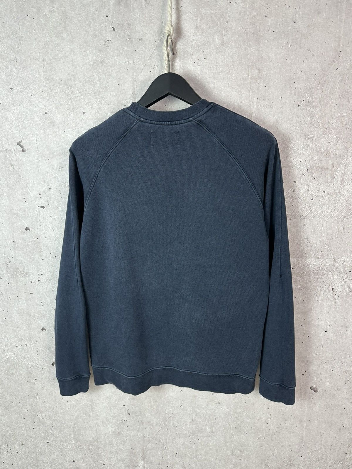 Folk Folk Navy Washed Cotton Crew Neck Long Sleeve Sweatshirt Size US M / EU 48-50 / 2 - 7 Thumbnail