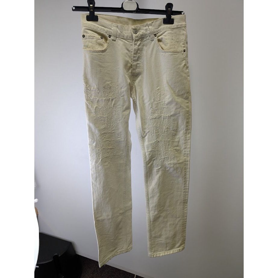 Helmut Lang o1rbi21 Distressed Denim From 98 in Dirty White Size US 30 / EU 46 - 1 Thumbnail
