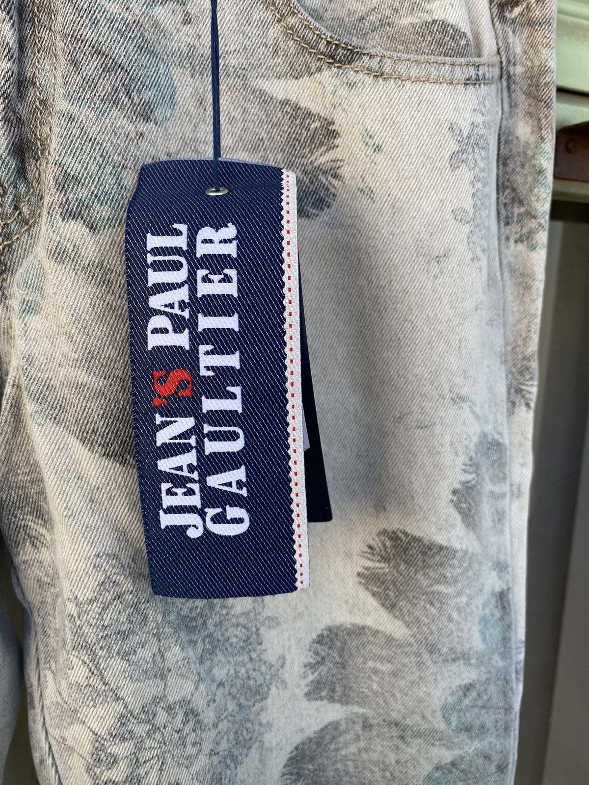Jean Paul Gaultier Rare Jean Paul Gaultier Insane Printed Denim Pants Size 24" / US 00 / IT 34 - 4 Thumbnail