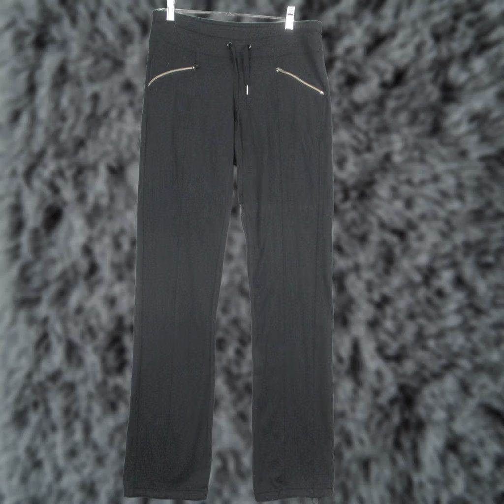 Athleta Athleta Track Pants Womens Small Black Straight Leg Supplex Stretch Pockets Size 28" / US 6 / IT 42 - 1 Thumbnail