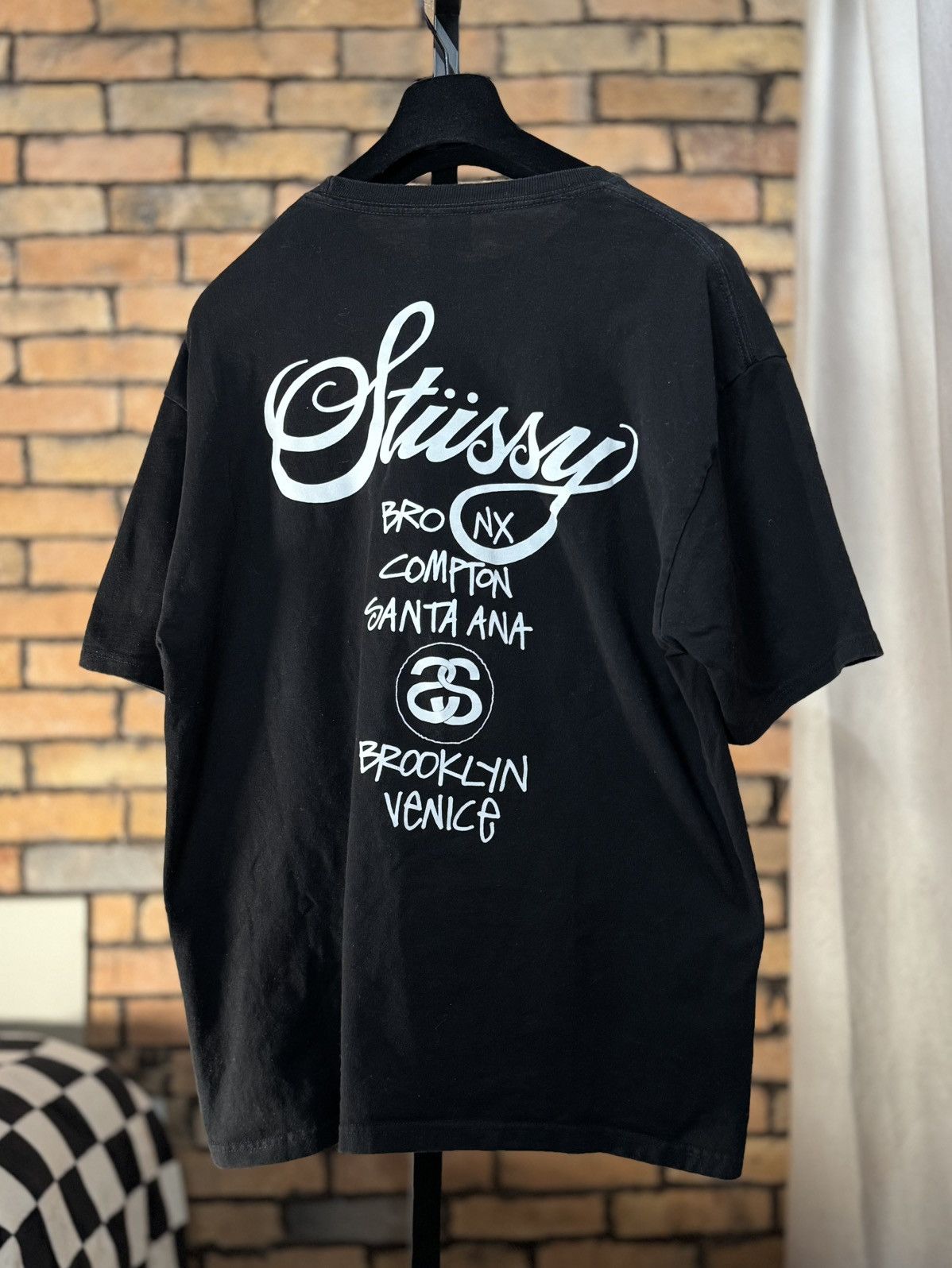 Stussy World Tour Tee Black Black T Shirt Stussy World Tour World