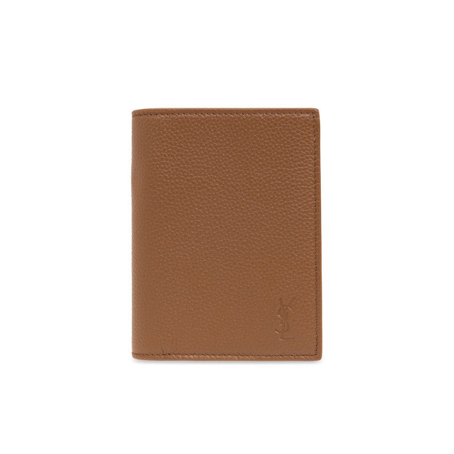 Saint Laurent Paris SAINT LAURENT Brown Leather Folding Wallet New & Authentic Size ONE SIZE - 1 Thumbnail