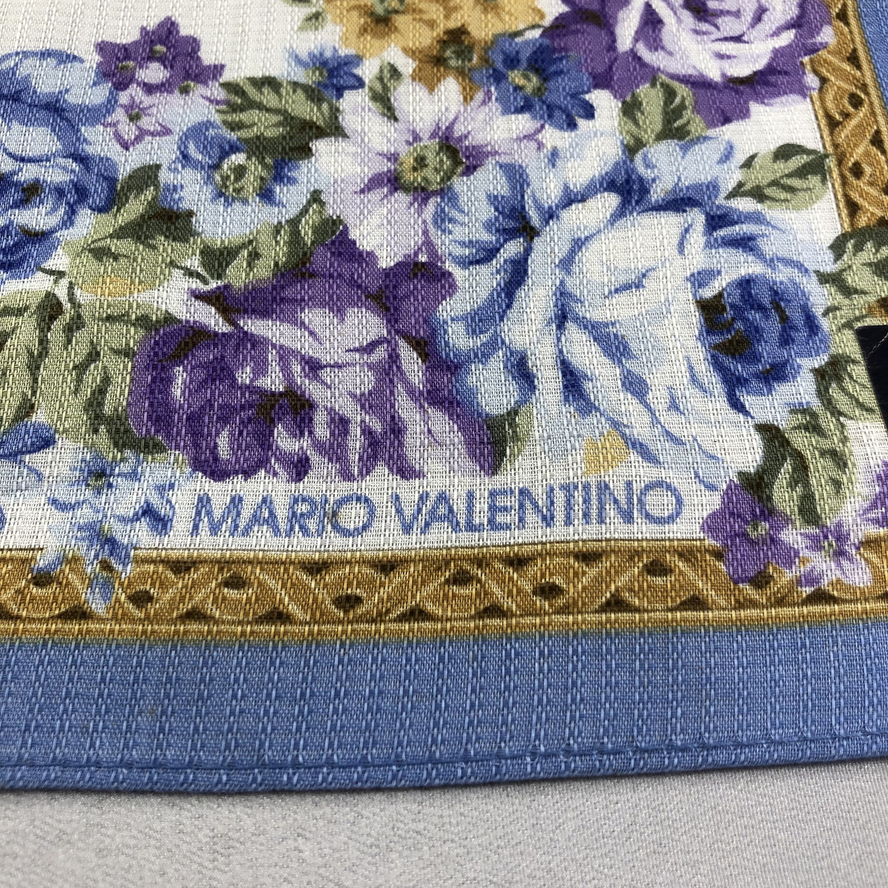 Mario Valentino × Vintage Mario Valentino Handkerchief Neckerchief Bandana H1670 Size ONE SIZE - 4 Thumbnail