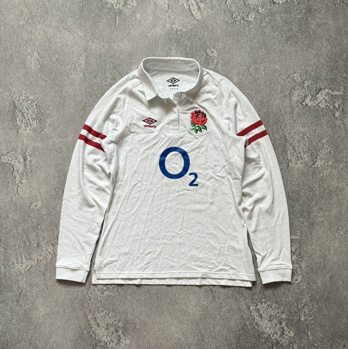 Umbro × Vintage Umbro M Wmns England 🏴󠁧󠁢󠁥󠁮󠁧󠁿 rugby polo long sleeve soccer tee Size M / US 6-8 / IT 42-44 - 4 Thumbnail