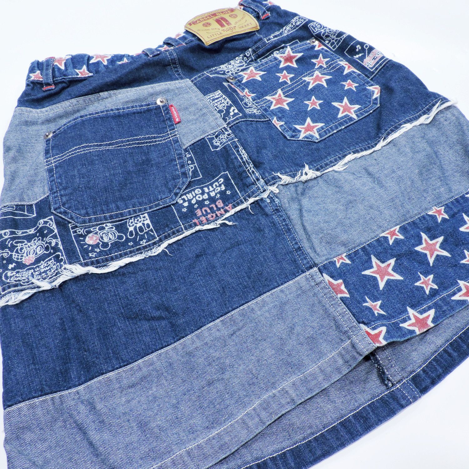 Angel Blue ANGEL BLUE STARS ‘LET’S SHOWER TIME’ DENIM MINI SKIRTS Size 27" / US 4 / IT 40 - 14 Thumbnail