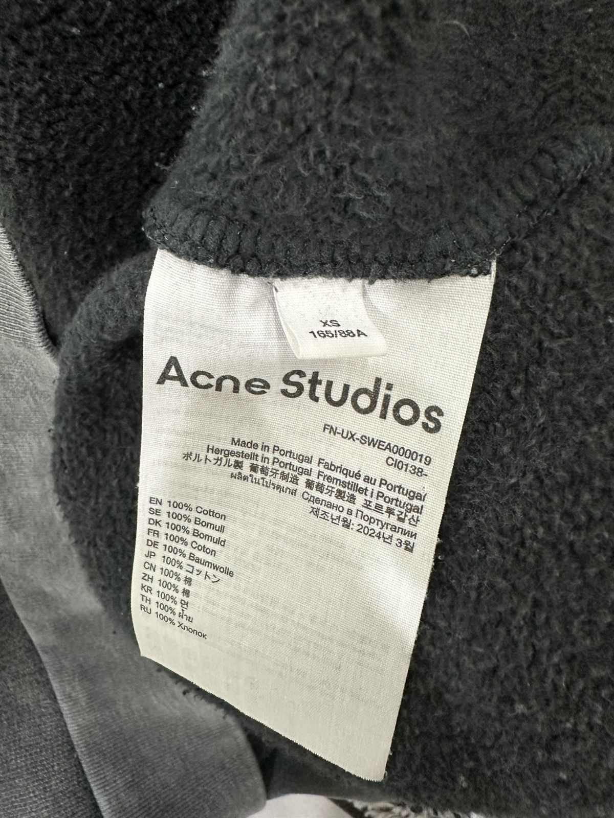 Acne Studios Acne Studios Grey Patch Logo Hoodie Size US XS / EU 42 / 0 - 4 Thumbnail