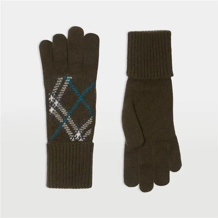 Burberry o1w1db10126 Size: M / Cashmere Blend Knit Gloves Multicolor Size ONE SIZE - 2 Thumbnail