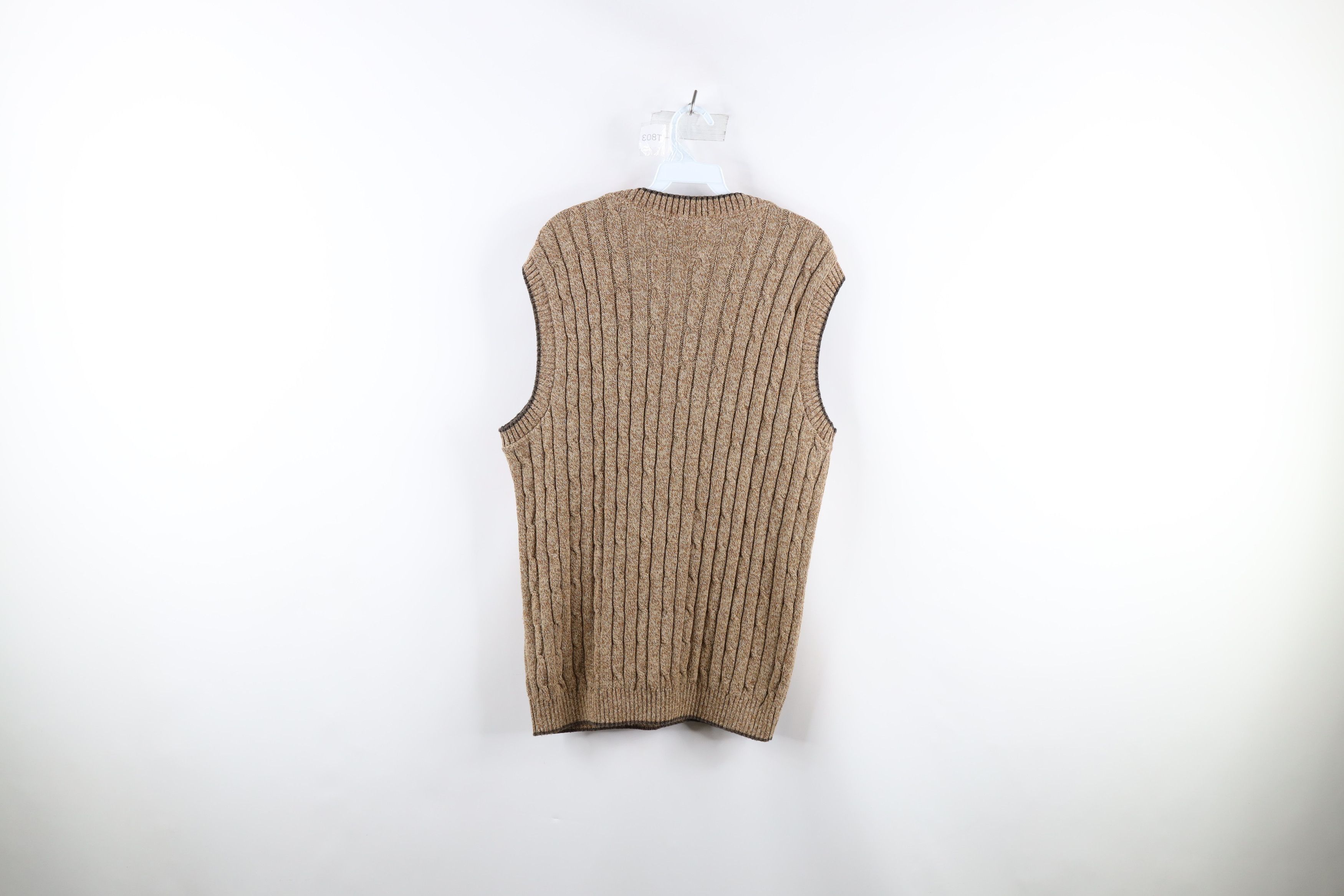 Vintage Vintage 90s Streetwear Ribbed Cable Knit V-Neck Sweater Vest Size US M / EU 48-50 / 2 - 5 Thumbnail