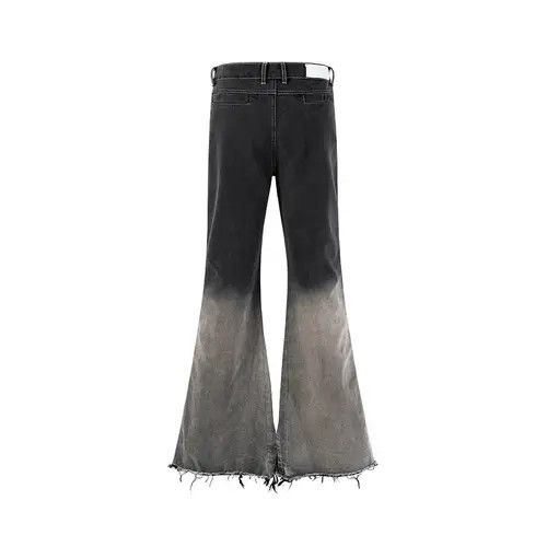 Jean Y2k Washed Gradient Hombre Loose Flared Jeans Trousers Size US 30 / EU 46 - 4 Thumbnail