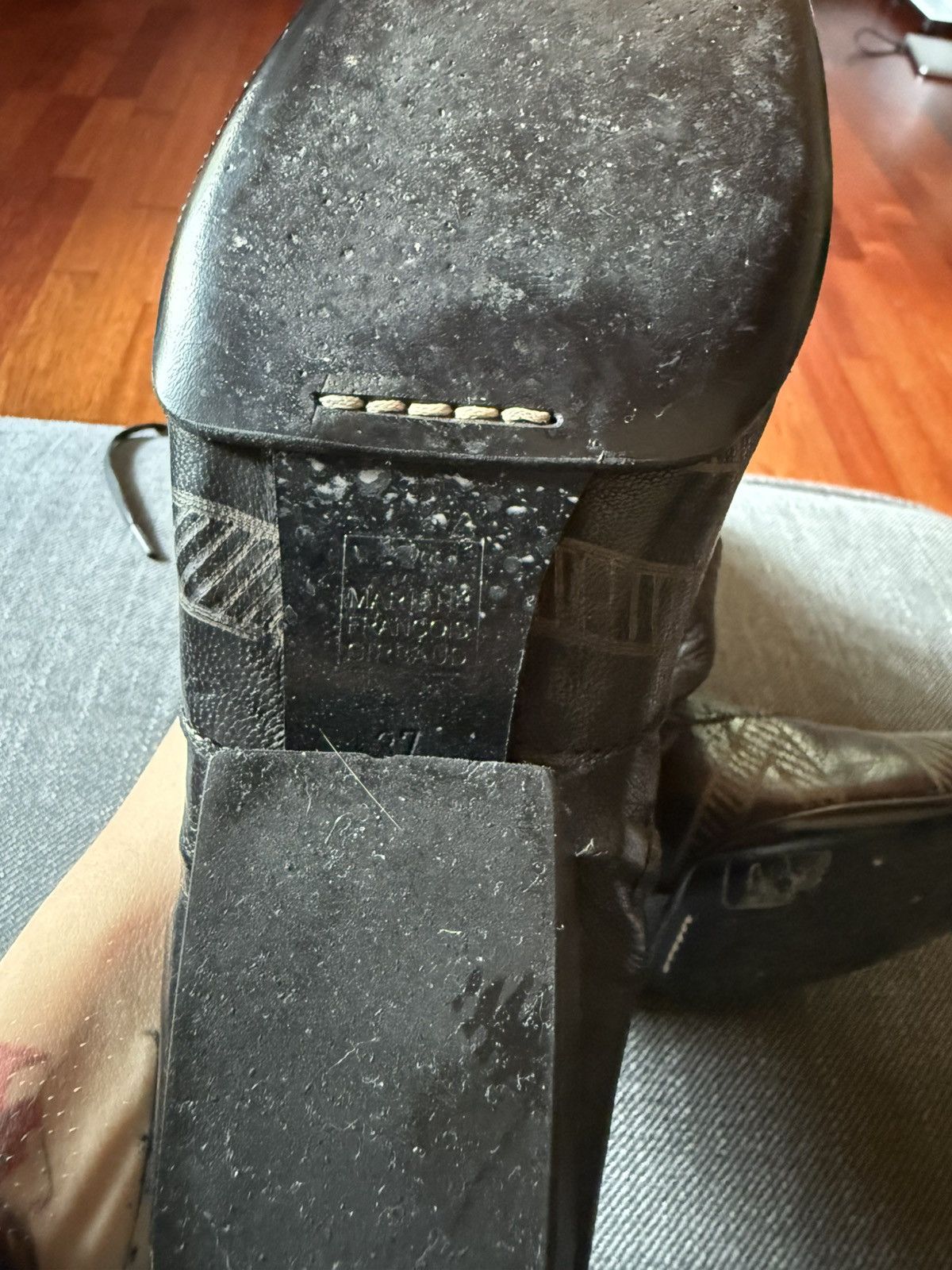 Marithe + Francois Girbaud Marithé François Girbaud Over-the-Knee Lace-Up Leather Boots Size US 7 / IT 37 - 4 Thumbnail