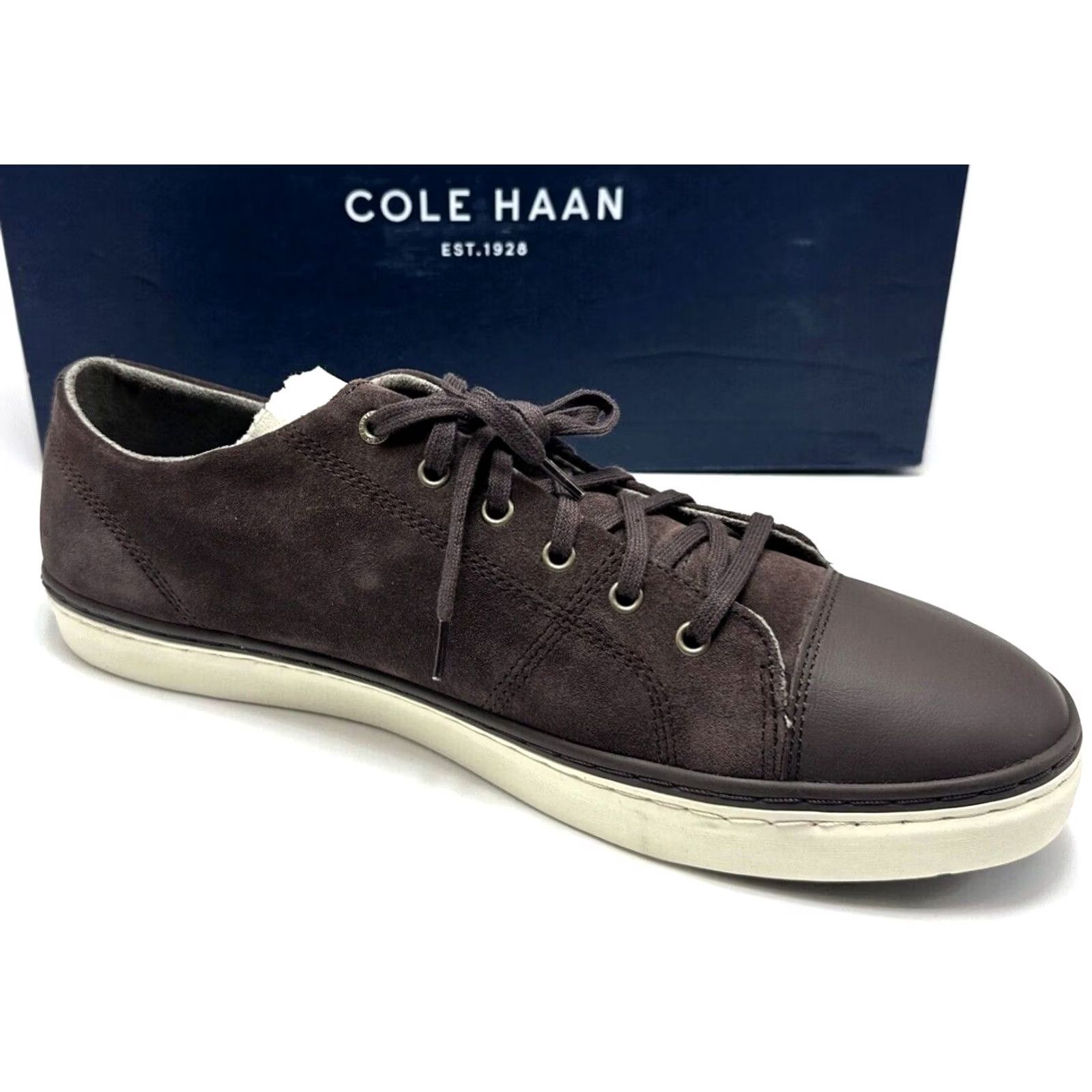 Cole Haan Cole Haan Falmouth Sport Oxford Mens Size 13 M Sneaker Java Suede Black Leather Comfort Sneakers Size US 13 / EU 46 - 2 Thumbnail