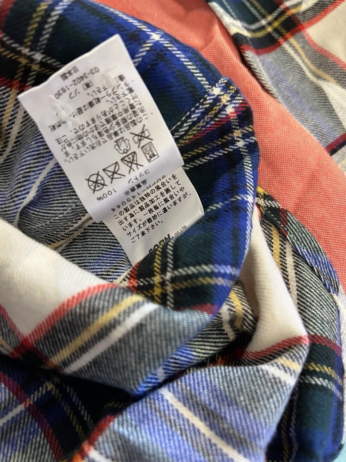 Sophnet. SOPHNET. Flannel Check Star Print Shirt White Navy Large Size US L / EU 52-54 / 3 - 9 Thumbnail