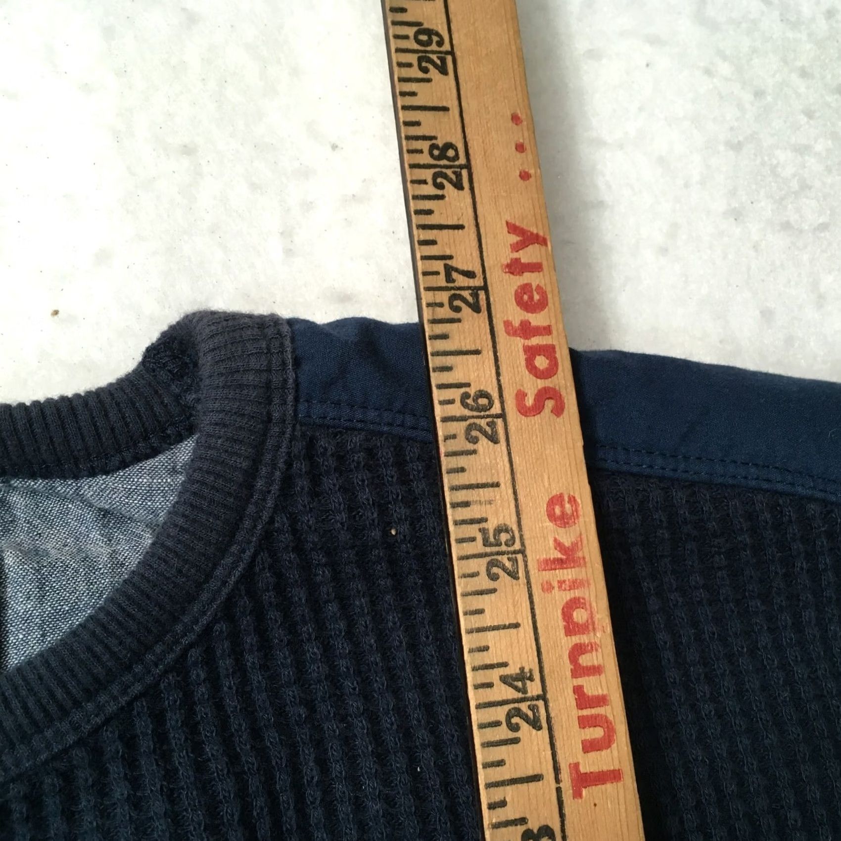 Vintage COVA Sweatshirt Mens L Navy Waffle Knit Pullover Crewneck Thermal Logo Heavyweight Classic Regular Knit Size US L / EU 52-54 / 3 - 6 Thumbnail