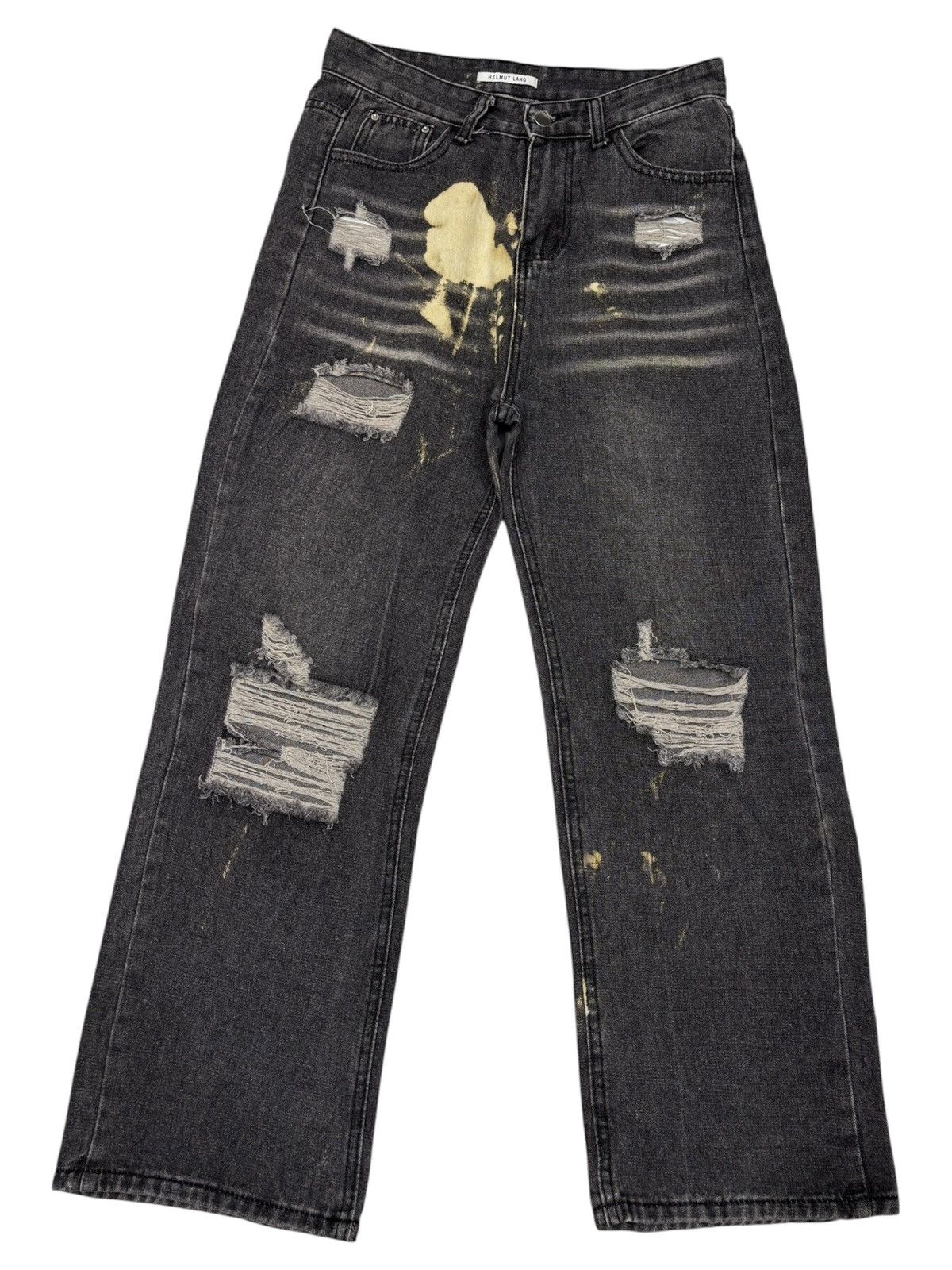 Helmut Lang This is HELMUT LANG Custom Made Baggy Jeans Distressed Size US 29 - 7 Thumbnail