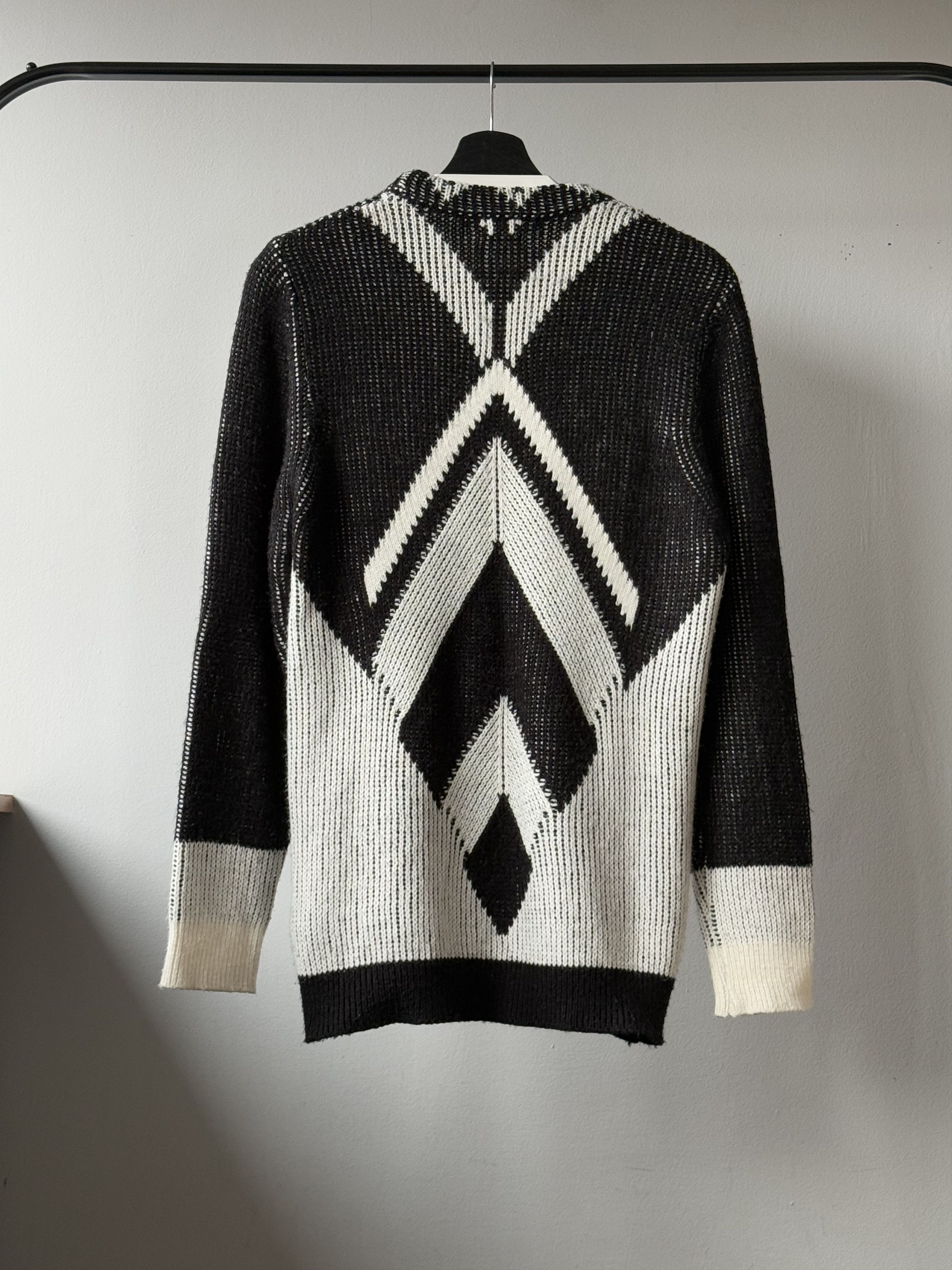 HAMAKI-HO Hamaki-Ho Wool Knitted Patterned L/S Sweater Made In Italy Size US L / EU 52-54 / 3 - 2 Thumbnail