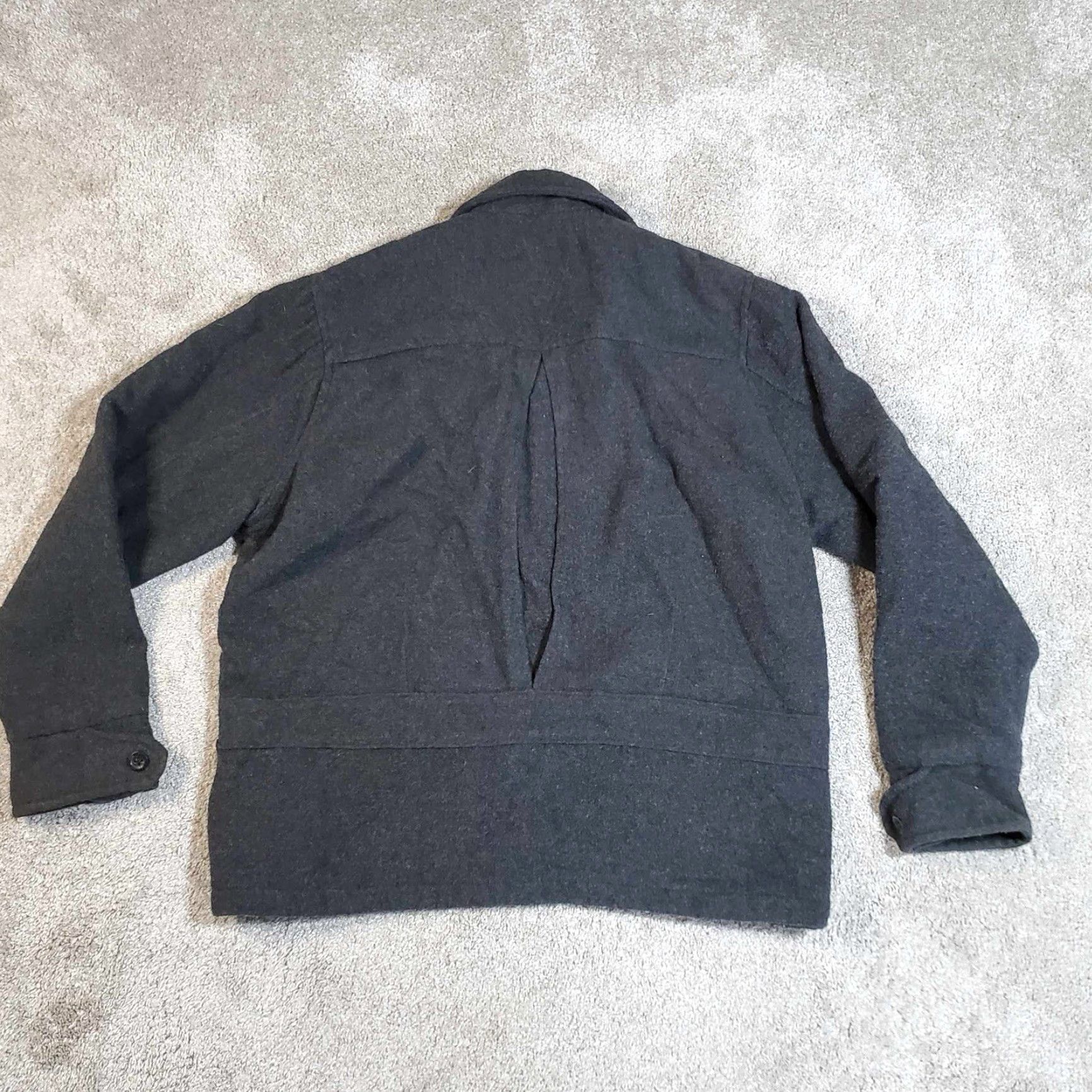Vintage VINTAGE Fargo Mining Supply Jacket Unisex Adults Medium Black Wool Full Zip Overcoat M Size US M / EU 48-50 / 2 - 6 Thumbnail