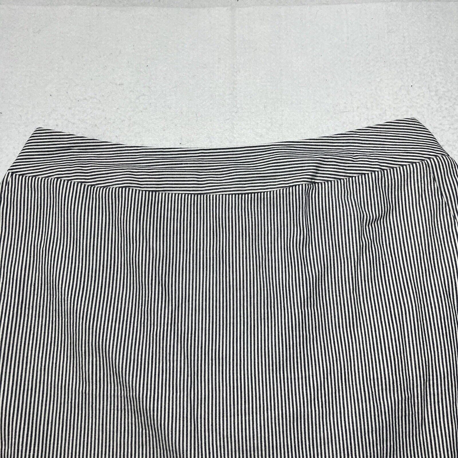 Other Talbots 14W Straight Pencil Skirt Career Navy Striped Slit Size 36" / US 14 / IT 50 - 2 Thumbnail