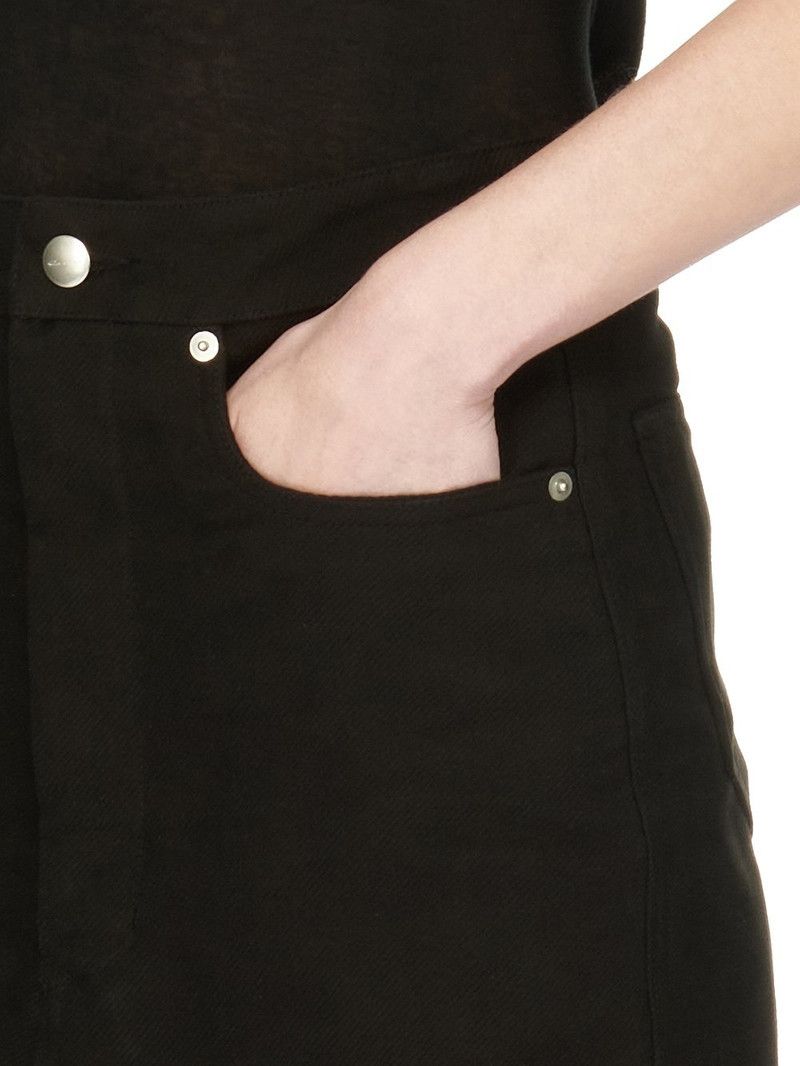 Rick Owens o1y0126 Midi Skirt in Black Size 28" / US 6 / IT 42 - 6 Thumbnail
