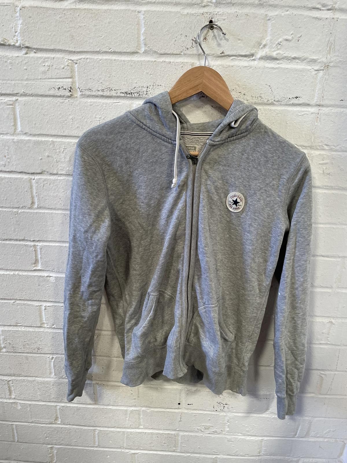 Converse Converse Men's Full Zip Gray Hoodie Sweatshirt Size US M / EU 48-50 / 2 - 1 Thumbnail