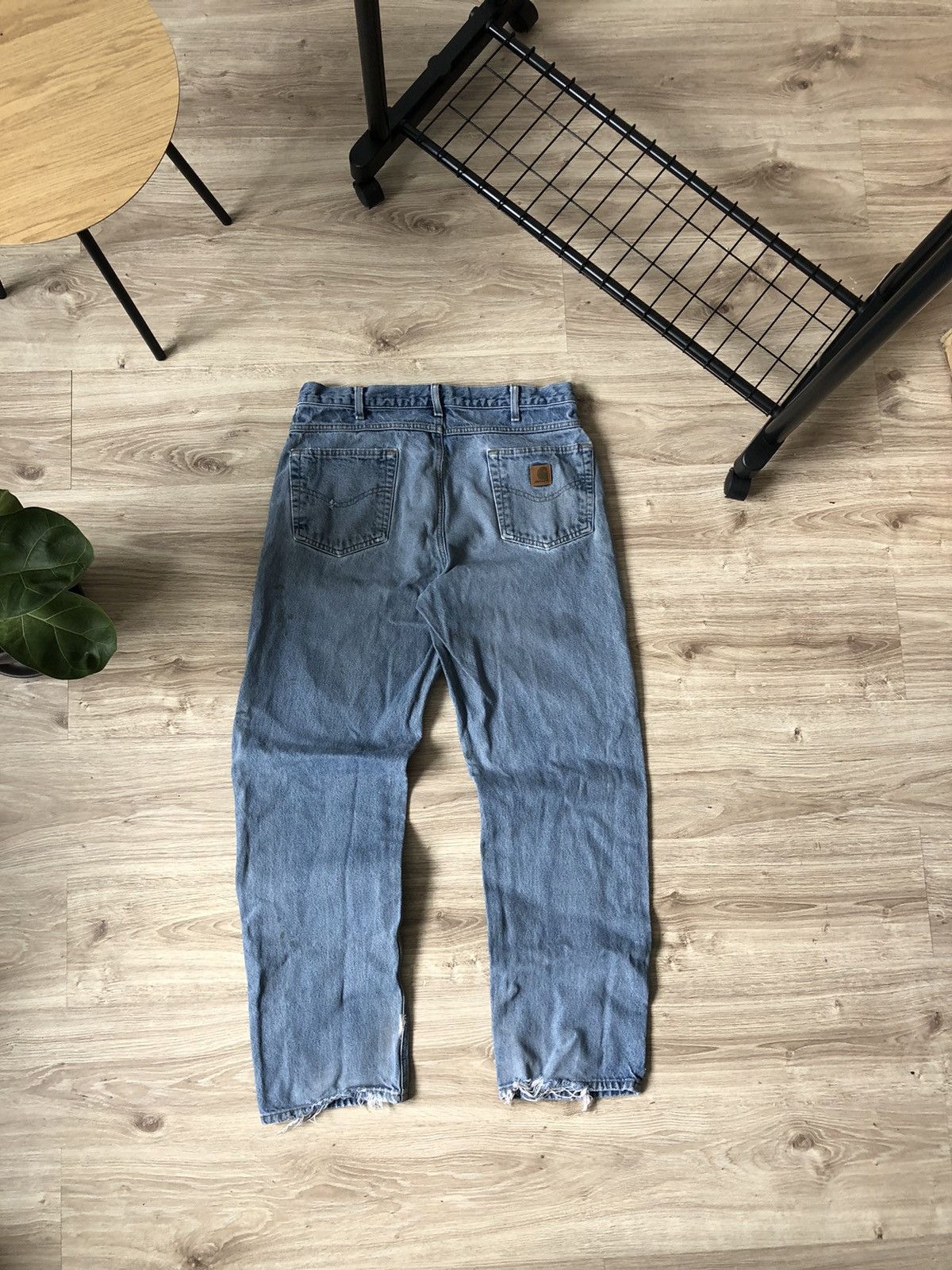 Carhartt × Carhartt Wip × Vintage Vintage Carhartt Thrashed Distressed Light Wash Denim Jeans Size US 36 / EU 52 - 1 Thumbnail