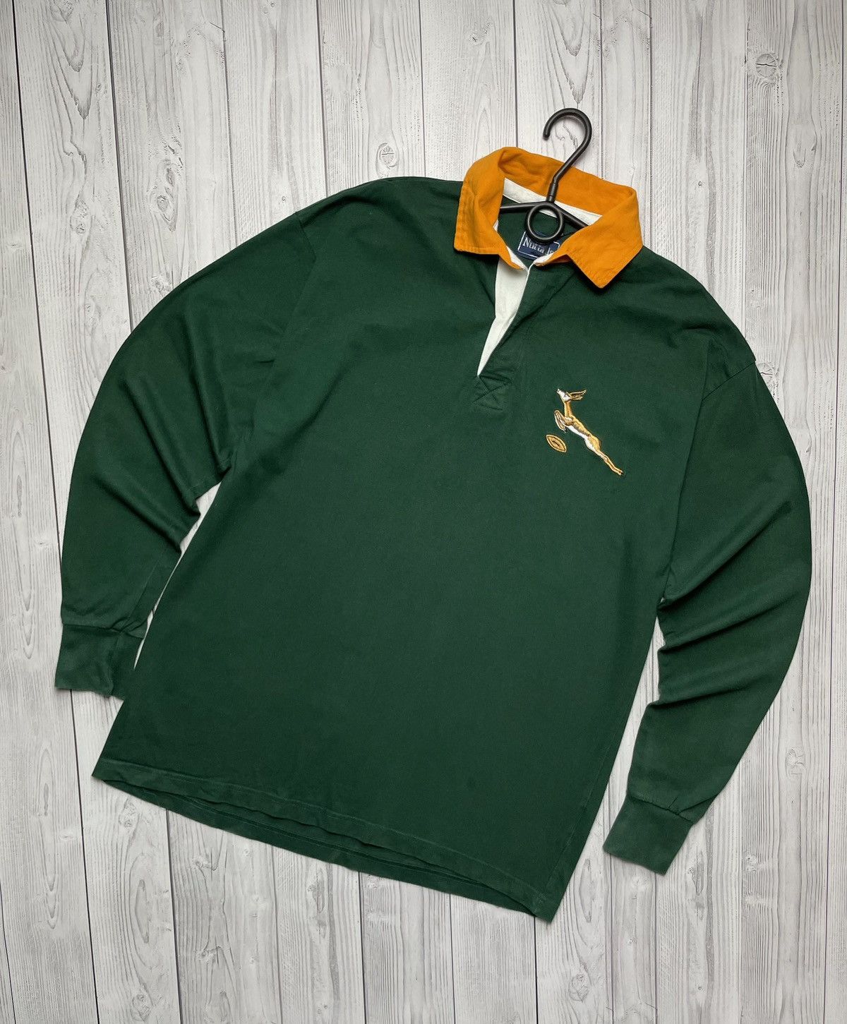 Vintage Vintage Australia rugby jersey size L logo green long sleeve Size US L / EU 52-54 / 3 - 1 Thumbnail
