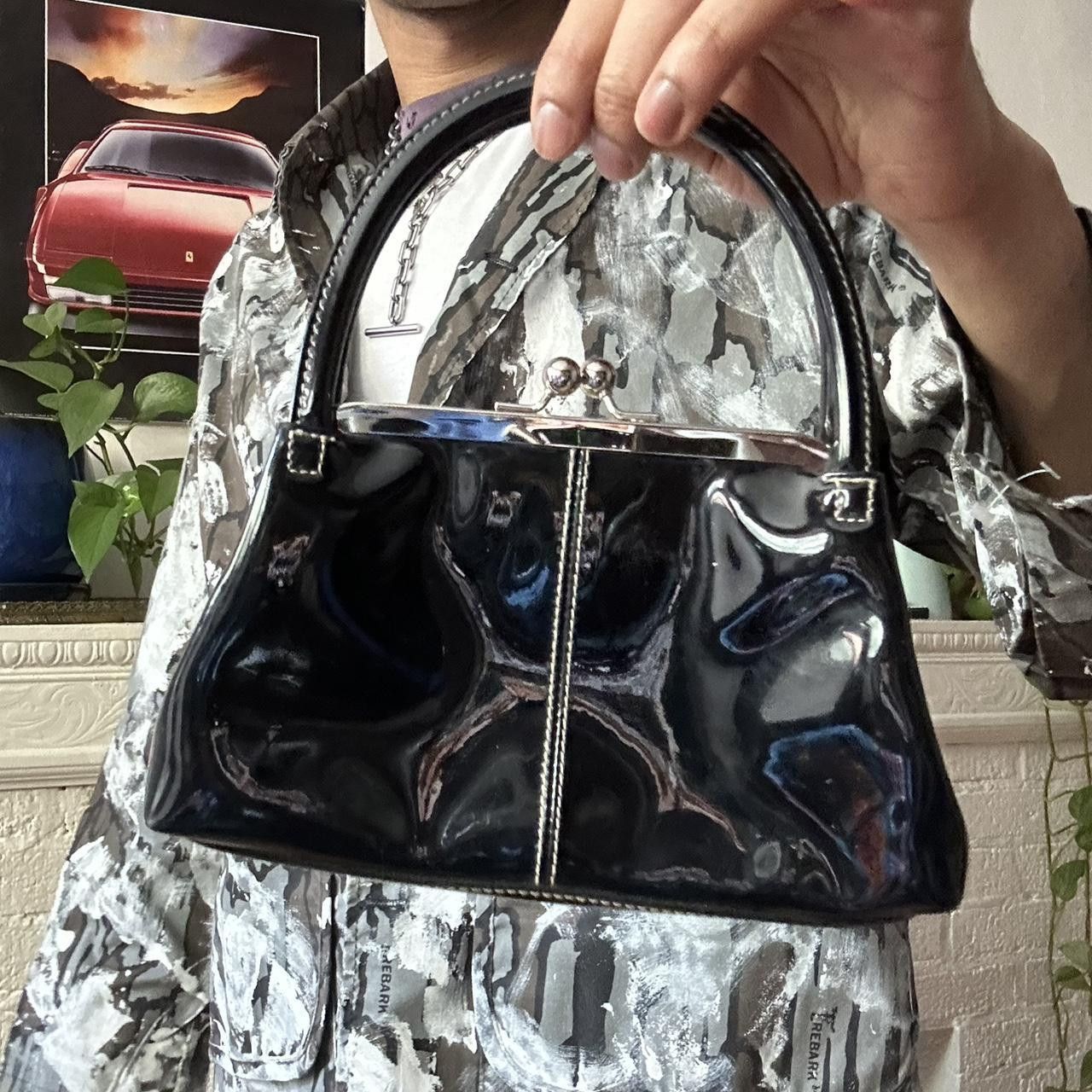 Other × Vintage VINTAGE BLACK PVC PATENT LEATHER PLASTIC LADY HANDBAG Size ONE SIZE - 1 Thumbnail