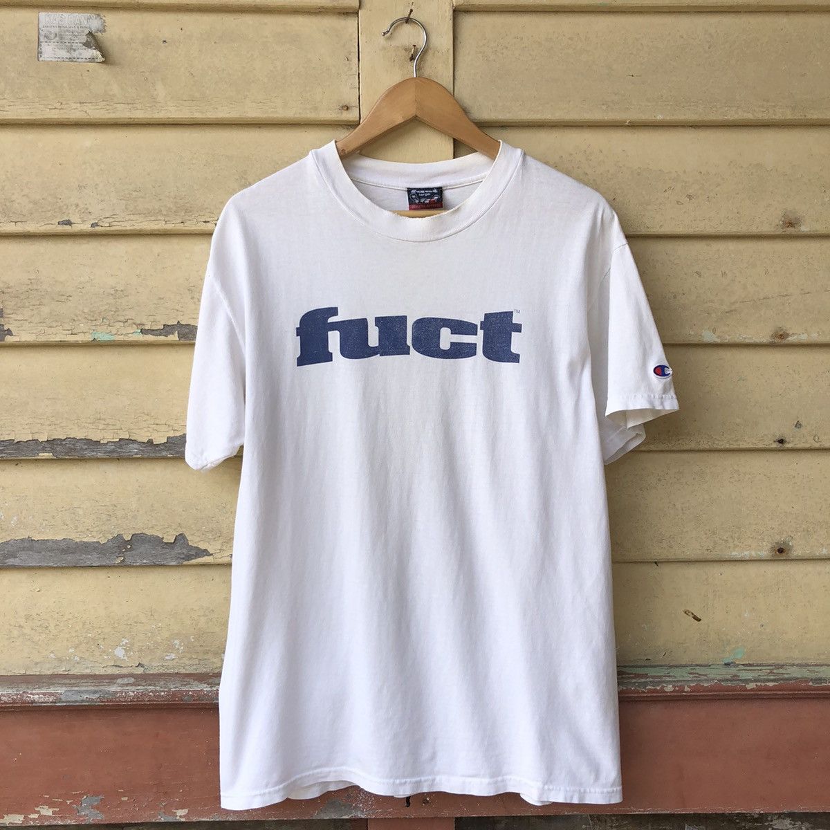 Champion 🔥Distressed🔥 Vintage FUCT x Champion Tshirt Size US L / EU 52-54 / 3 - 1 Thumbnail