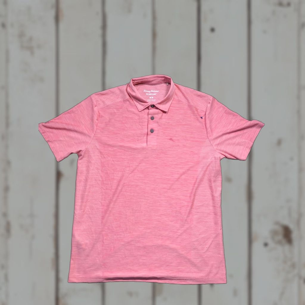 Tommy Bahama Tommy Bahama Polo Shirt Mens M Pink Island Zone Performance Golf Lightweight Breathable Moisture Wicking Short Sleeve Collared Size US M / EU 48-50 / 2 - 1 Thumbnail