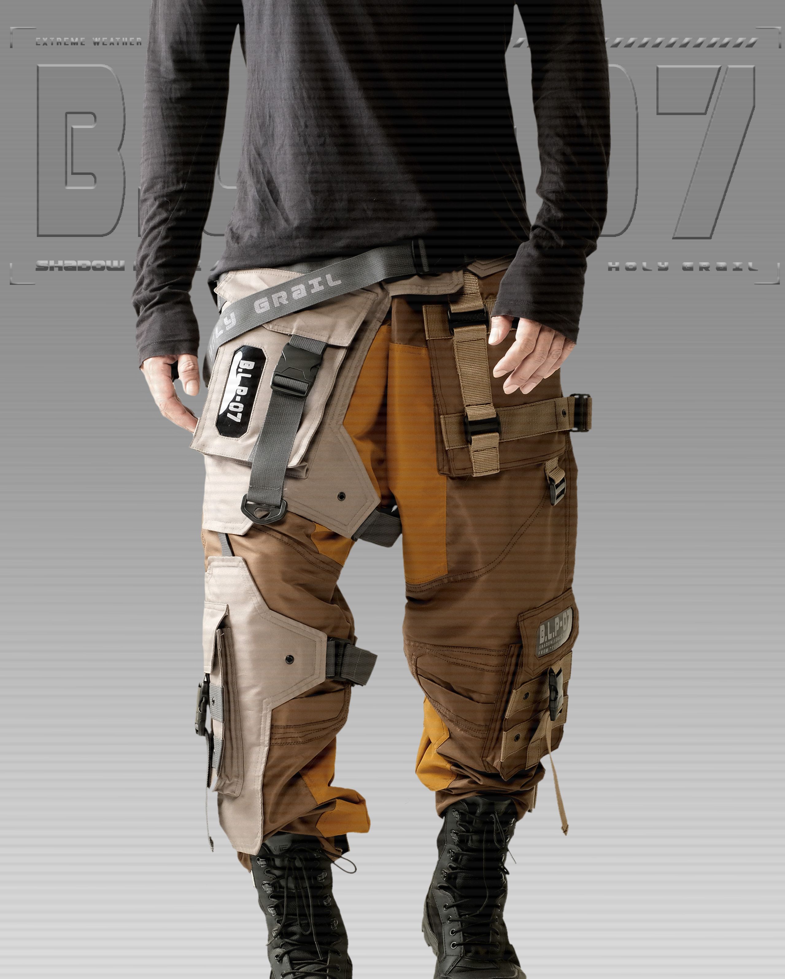 Hi Tec H-G PRO-TECH-TOR "SHADOW FORCE" TECHWEAR CYBERPUNK HOLYGRAIL Size US 34 / EU 50 - 6 Thumbnail