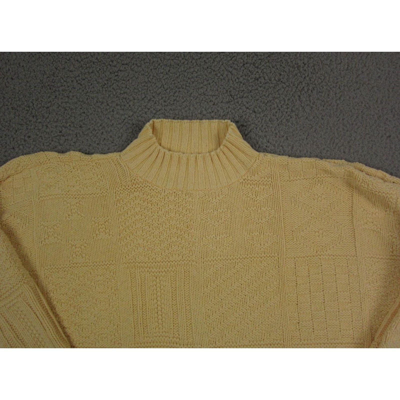 Vintage VINTAGE White Stag Sweater Womens M Raglan Sleeve Yellow Banana Creme 80s Pullover Knit Wool? Cotton Size M / US 6-8 / IT 42-44 - 2 Thumbnail