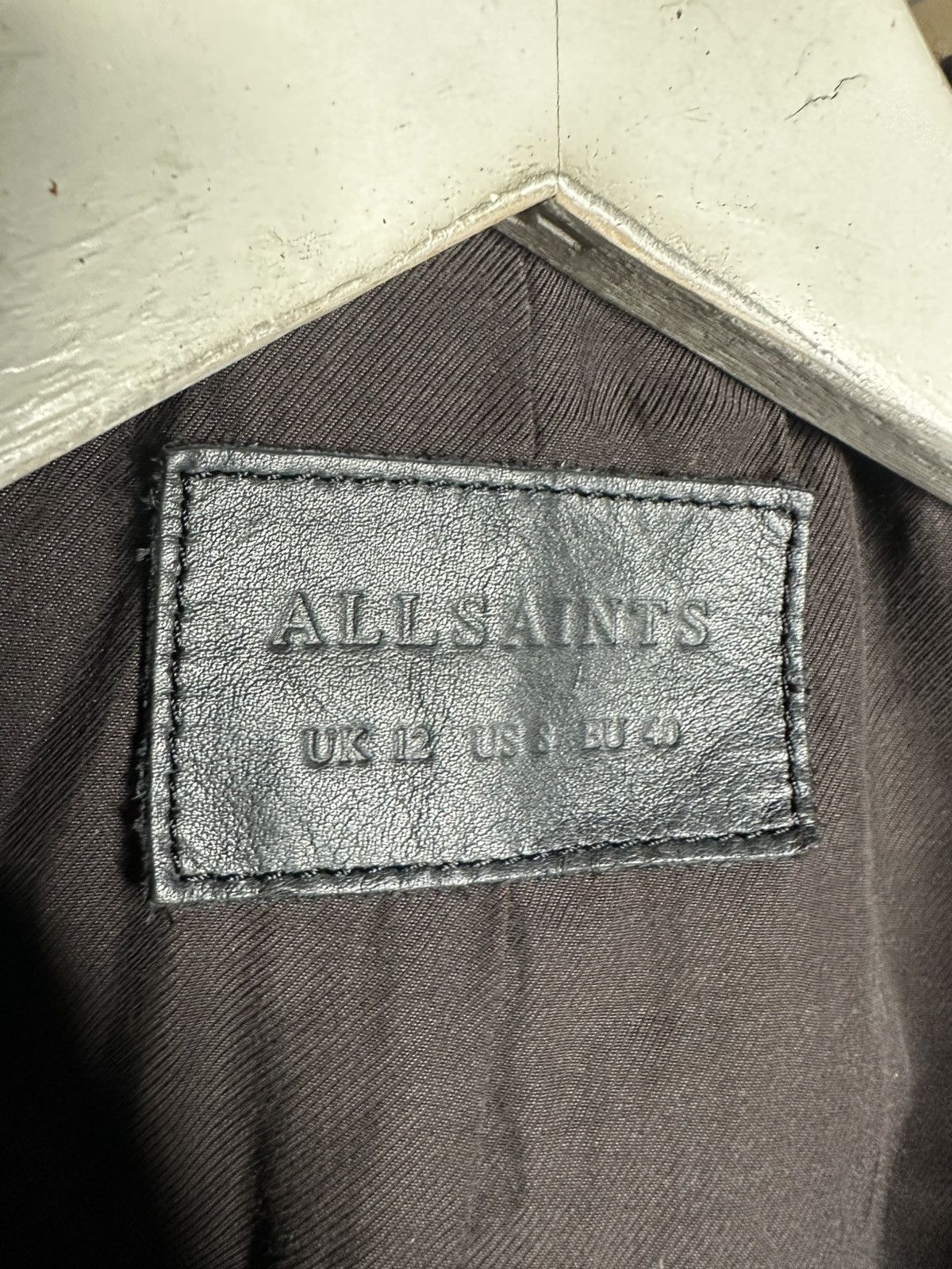 Allsaints AllSaints Wrap Knit Wool Front Leather Biker Jacket US 8 Size M / US 6-8 / IT 42-44 - 5 Thumbnail