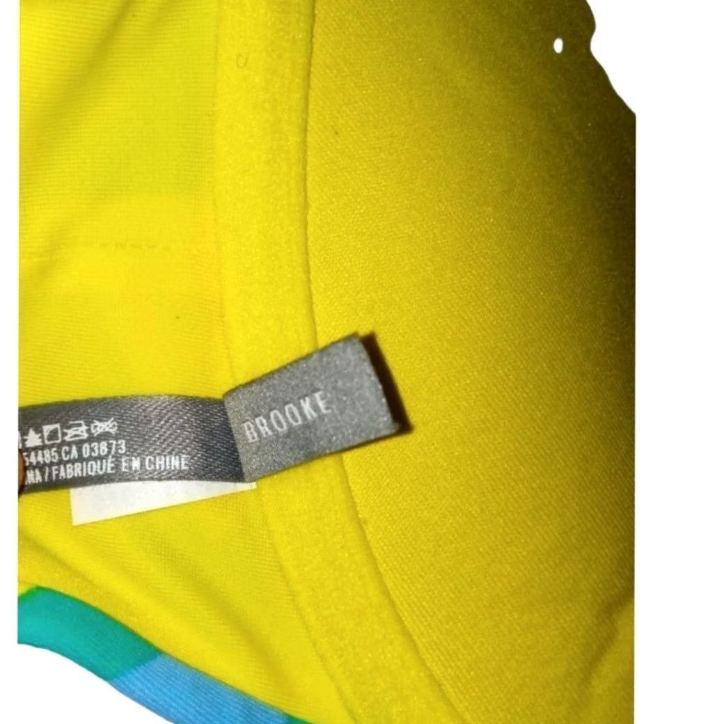 Vintage Aerie Yellow Ribbed Swim Top Brooke 34C Crossover M Women Top Size M / US 6-8 / IT 42-44 - 6 Thumbnail