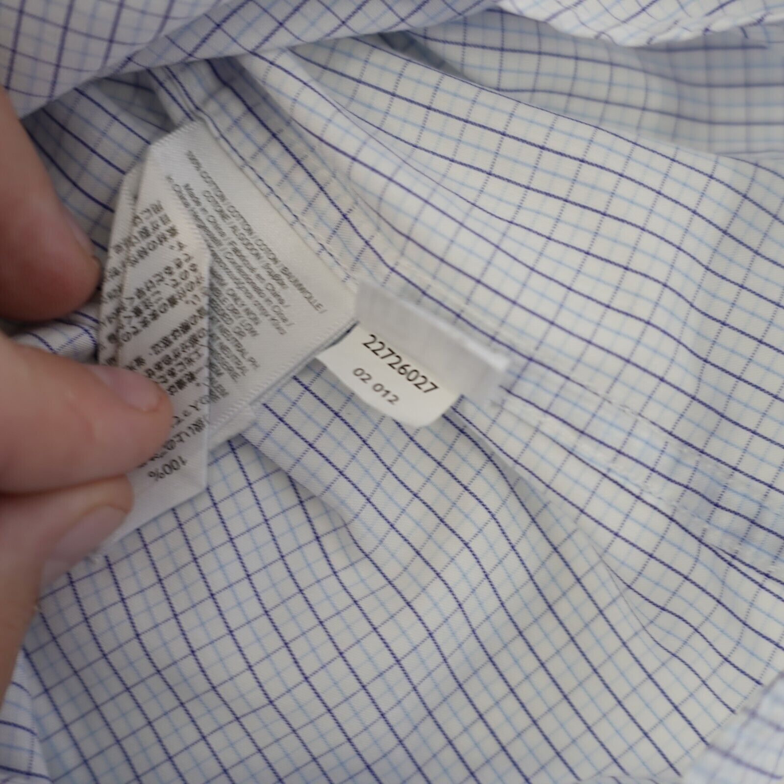 Brooks Brothers Brooks Brothers 346 Small White Purple Blue Check Collared D Size US S / EU 44-46 / 1 - 11 Thumbnail