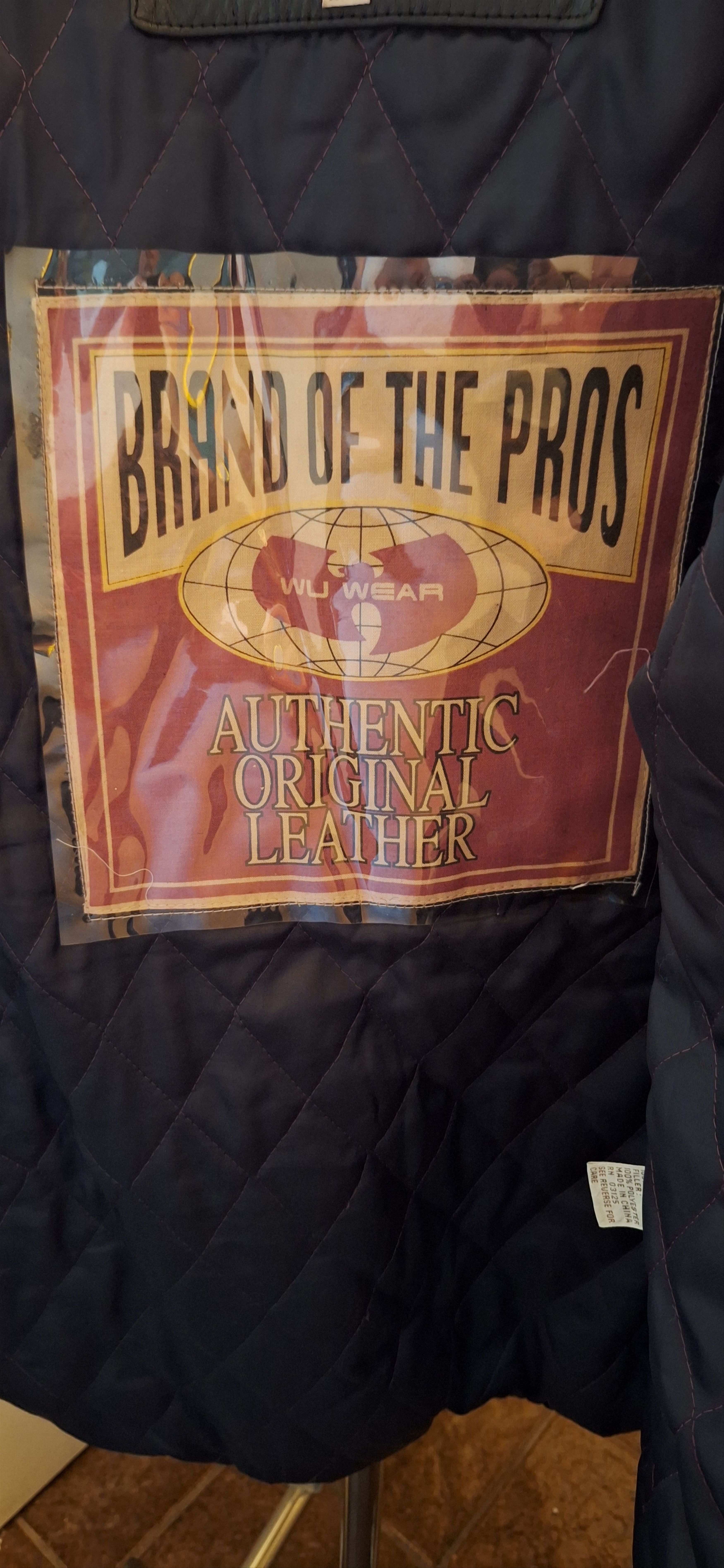 Wu-Tang Clan Wu-Wear Rihanna Leather Bomber Jacket 1990's Size US XXL / EU 58 / 5 - 7 Thumbnail
