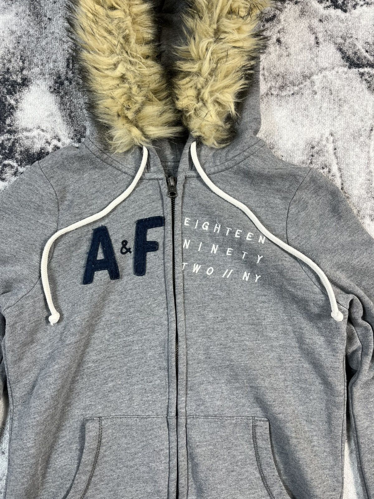 Abercrombie & Fitch Vintage Abercrombie Fitch Fur Zip Hoodie LGB Style Y2K Size S / US 4 / IT 40 - 4 Thumbnail