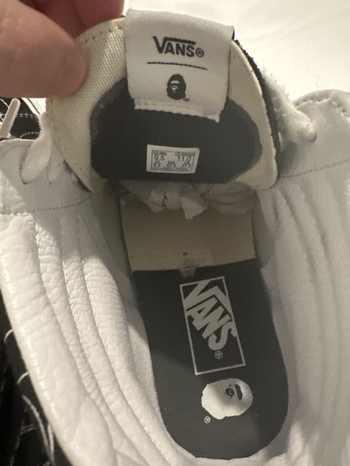 Bape × Vans BAPE VANS SK-8 HI BLACK SIZE 9.5 Size US 9.5 / EU 42-43 - 6 Thumbnail