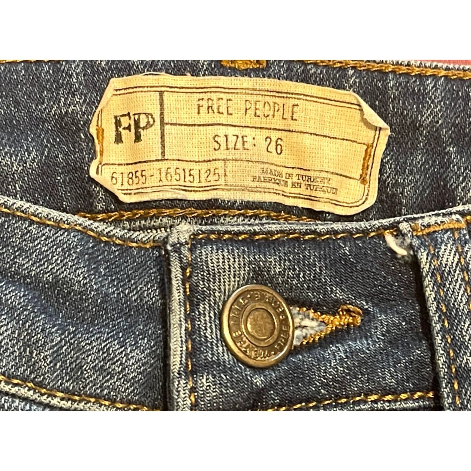 Free People Free People We The Free Jeans Womens Bootcut Denim Blue 26 Inseam 32.5 Zip Pockets Stretch Regular Size 26 Size 26" / US 2 / IT 38 - 3 Thumbnail