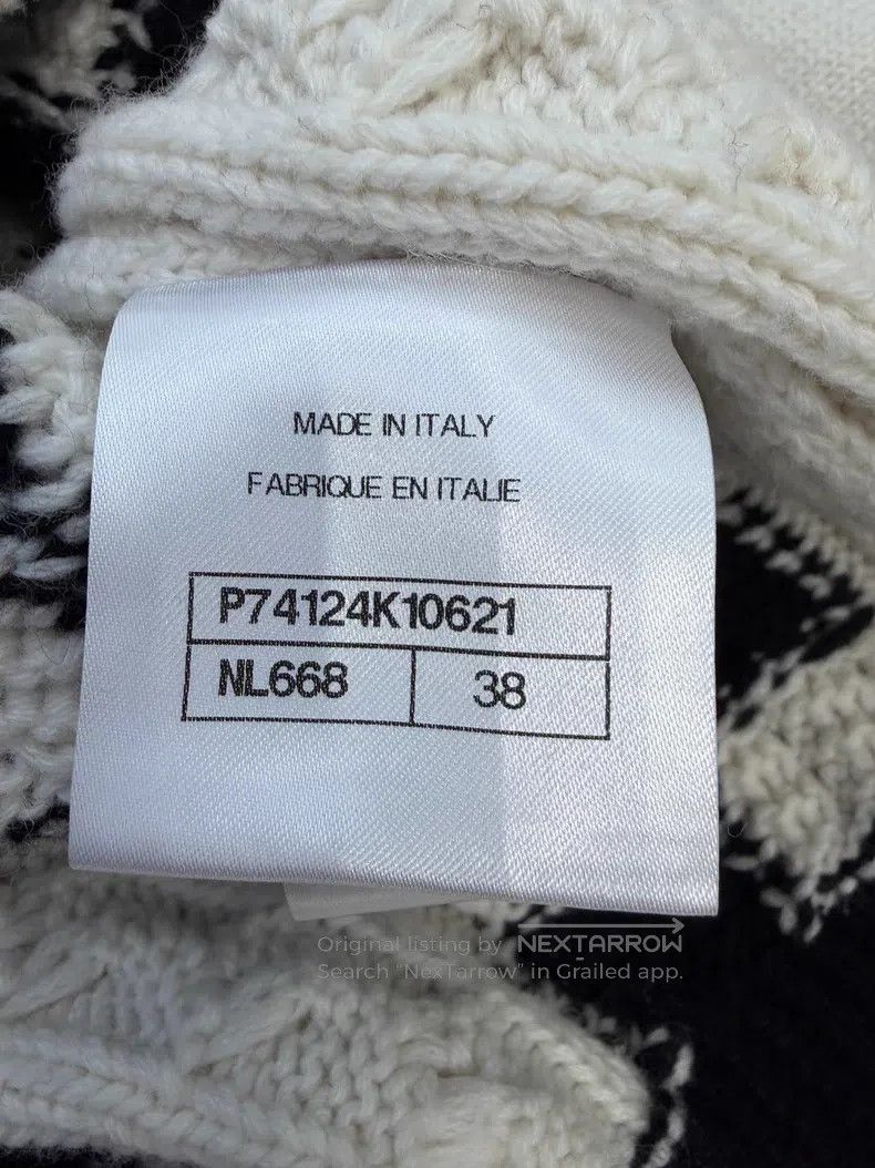 Chanel Chanel Black and white checkerboard cashmere cardigan coat Size XS / US 0-2 / IT 36-38 - 5 Thumbnail