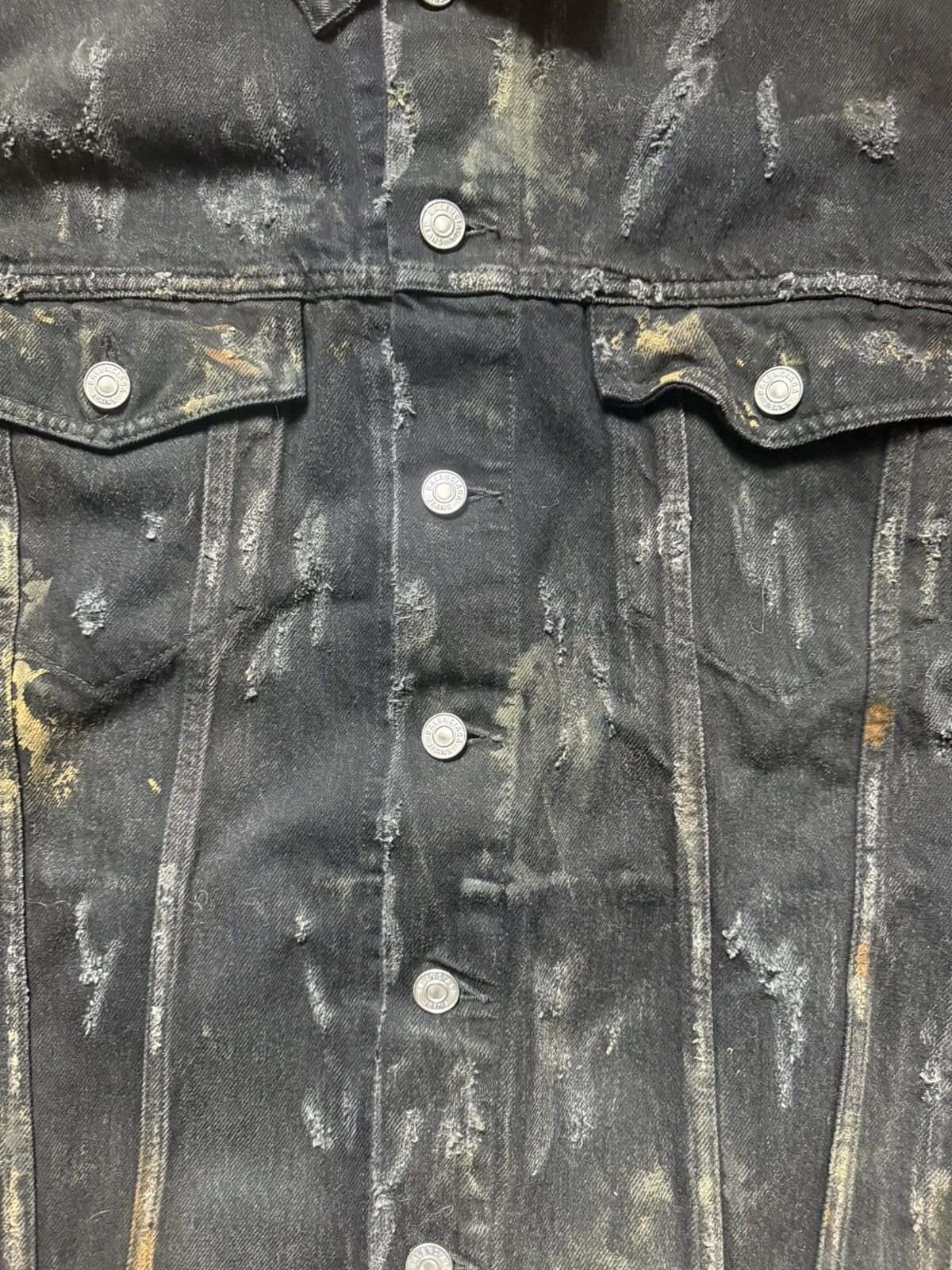 Balenciaga S/S23 Mudshow Slashed Destroyed Denim Jacket Size US L / EU 52-54 / 3 - 9 Thumbnail