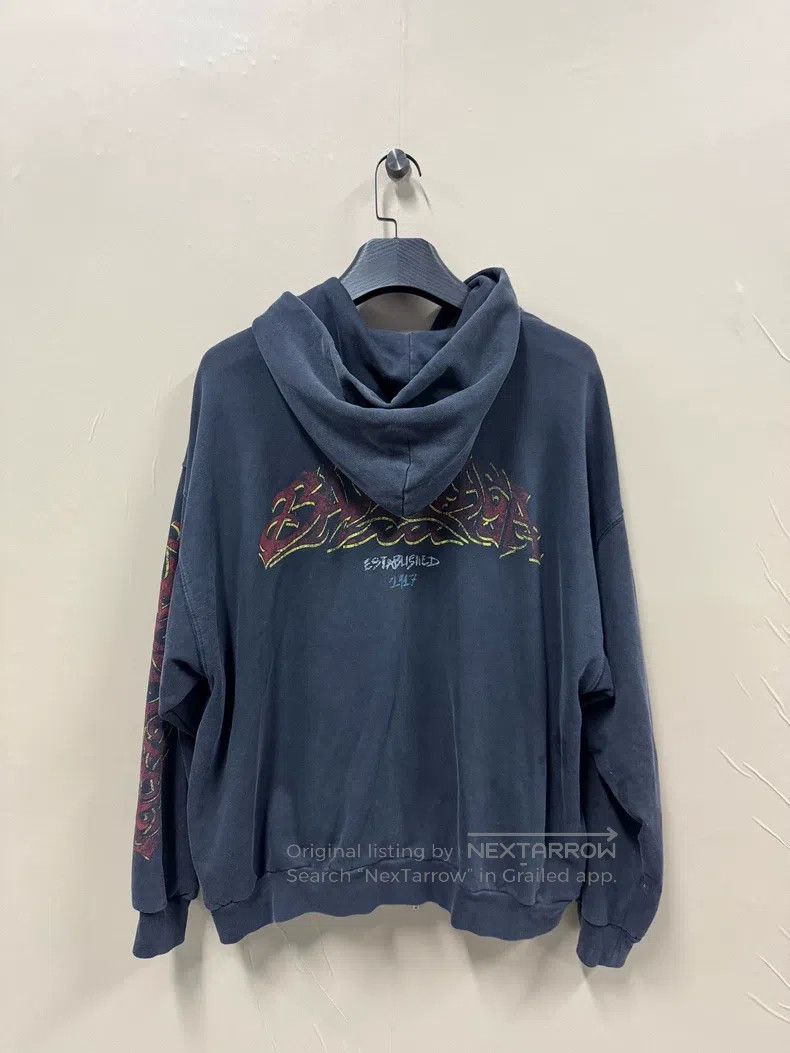 Balenciaga Balenciaga Black Aged Flame Print Zipper Jacket Size US M / EU 48-50 / 2 - 2 Thumbnail