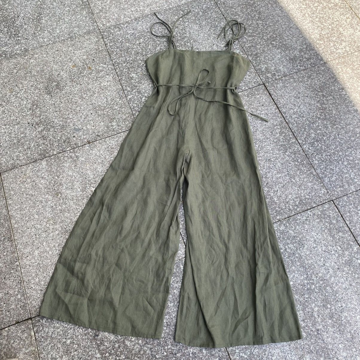 Other Linen wide leg jumpsuit Size 36" / US 14 / IT 50 - 1 Thumbnail