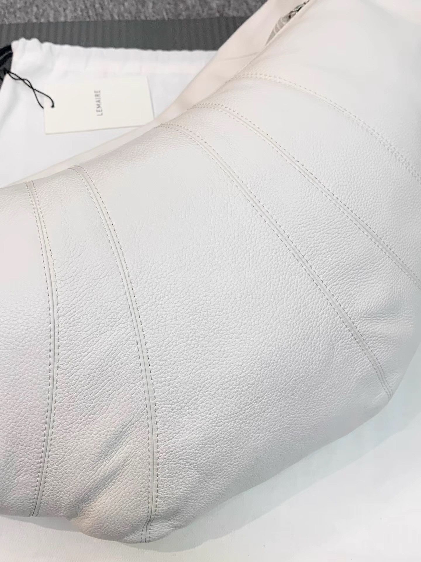 Lemaire Lemaire White Large Cowhide Croissant Bag K34 Size ONE SIZE - 5 Thumbnail