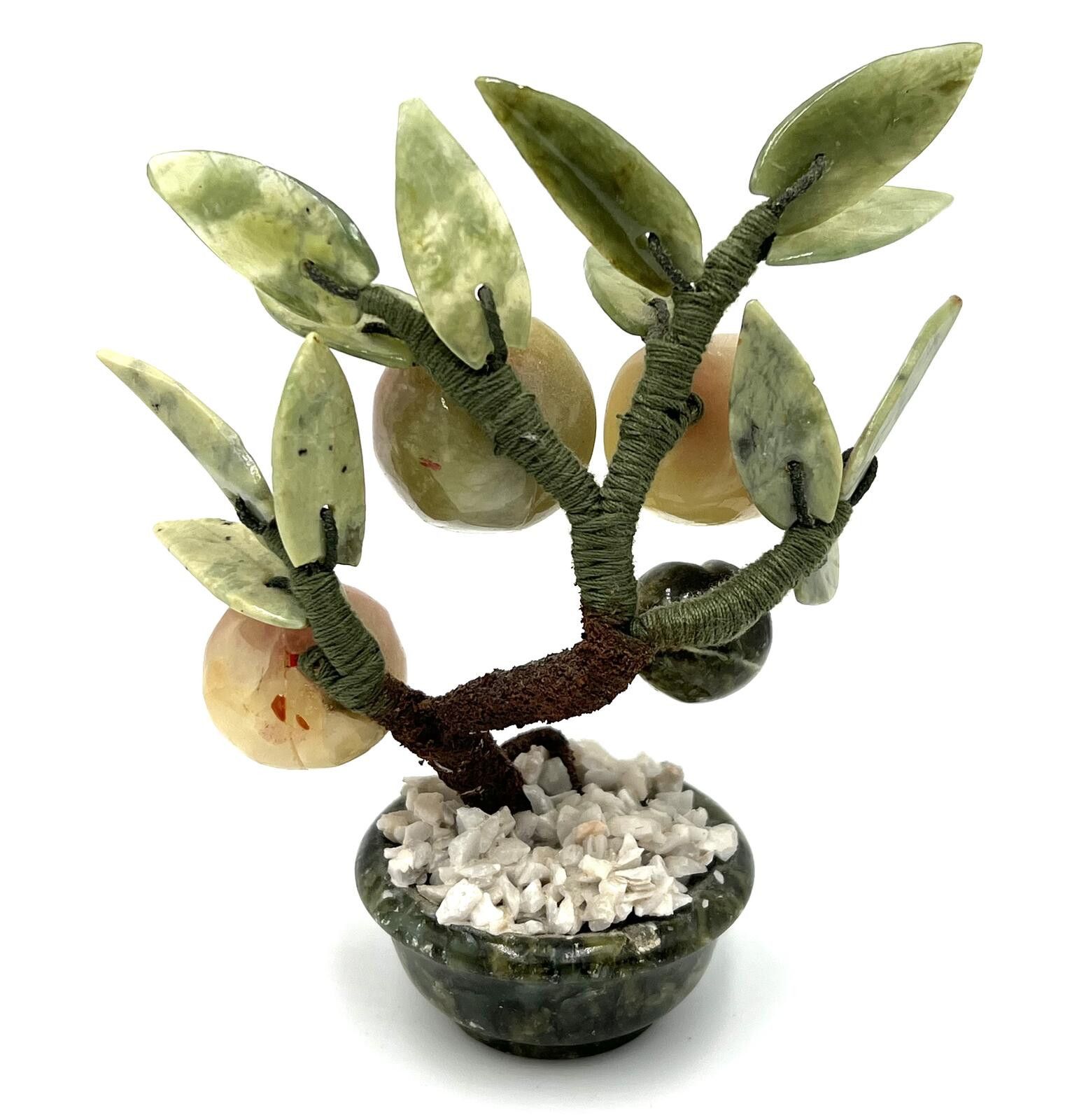 Other Jade Peach Tree Hand Carved Natural Stone Bonsai Size ONE SIZE - 4 Thumbnail
