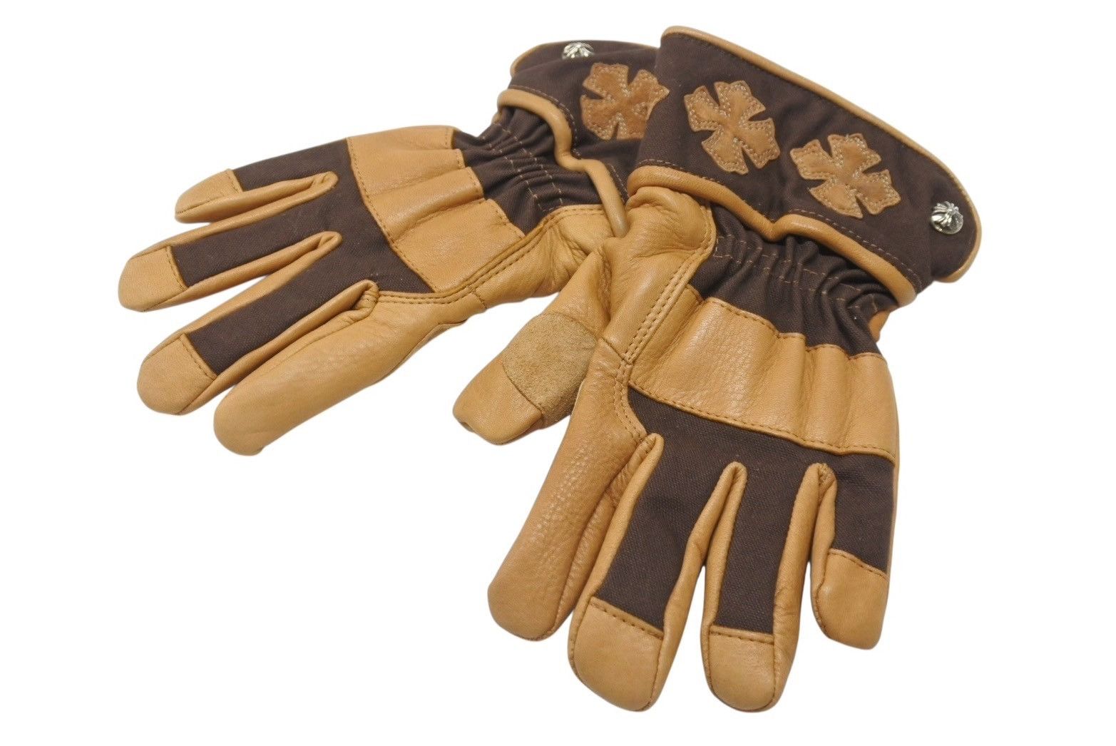 Chrome Hearts Chrome Hearts Plus Patch Leather Gloves Size ONE SIZE - 1 Thumbnail
