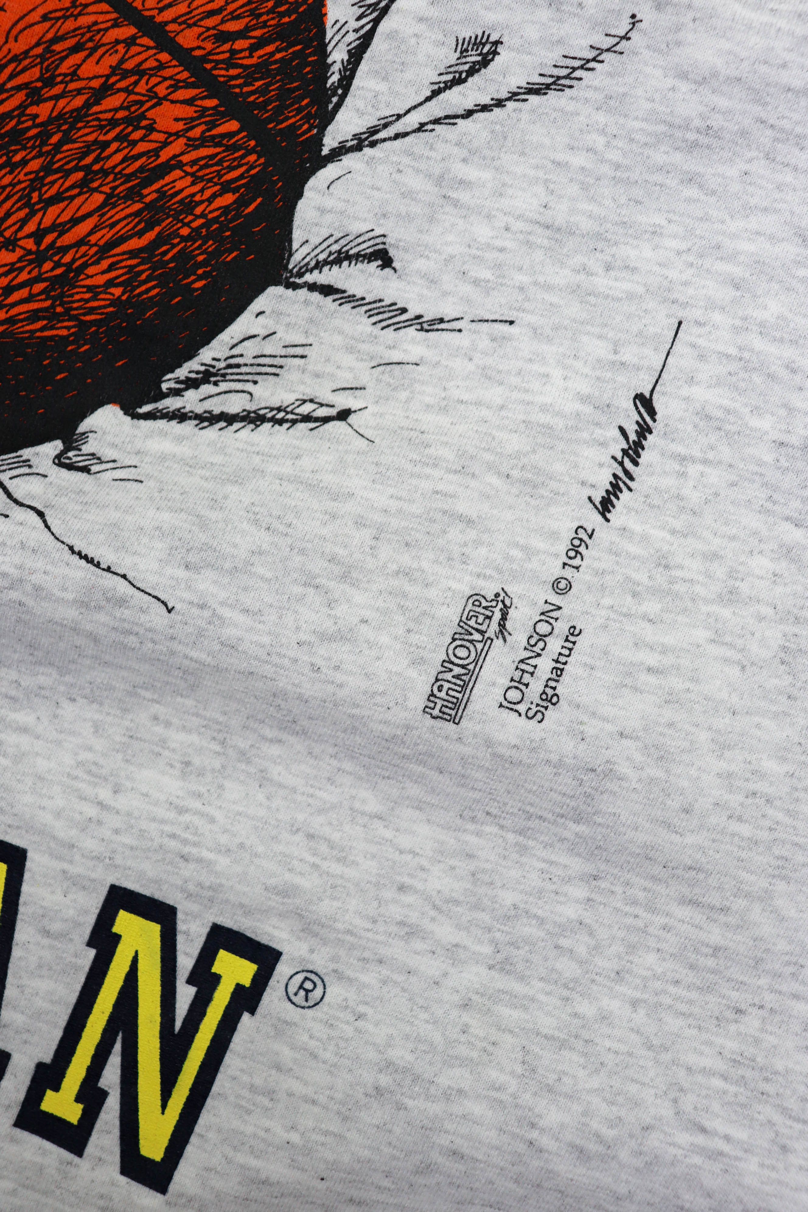 Vintage ©1992 Vintage 90s USA Nice Block Michigan Graphics T-shirt Size US XL / EU 56 / 4 - 8 Thumbnail