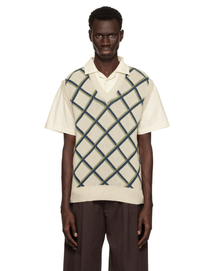 Palmes BNWT SS25 PALMES ARGYLE KNITTED VEST S Size US S / EU 44-46 / 1 - 1 Thumbnail